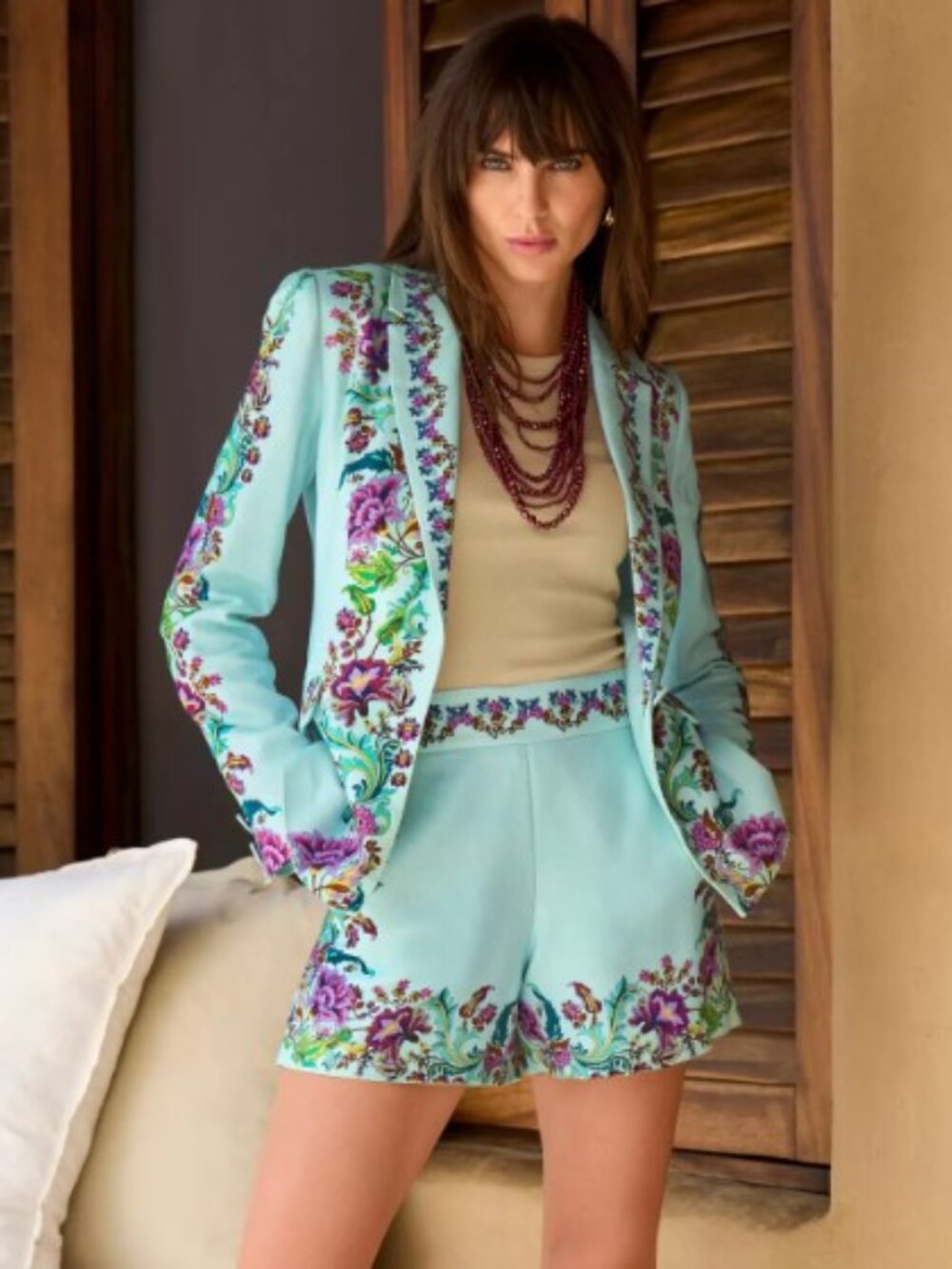 Boston Proper Viney Florals Placed Print Single Button Blazer -Size 10 - Picture 13 of 13
